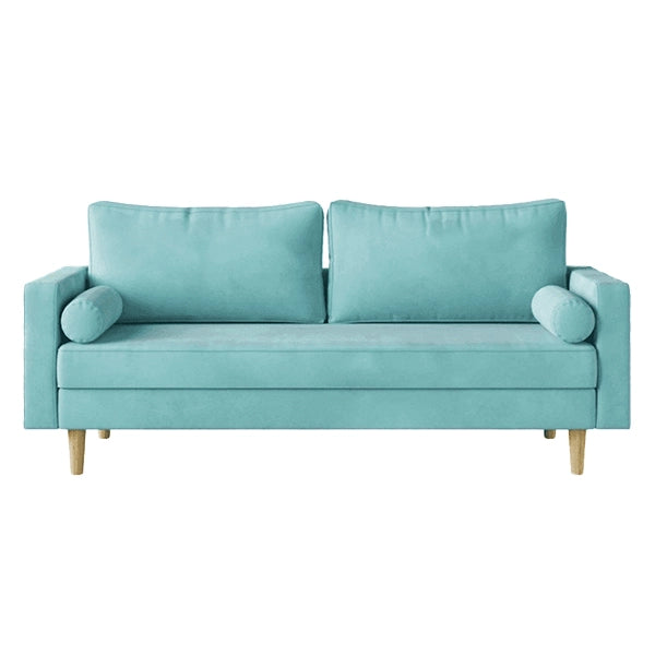 Hunky Modern Luxurious Suede Fabric Sofa Set with Wooden Legs