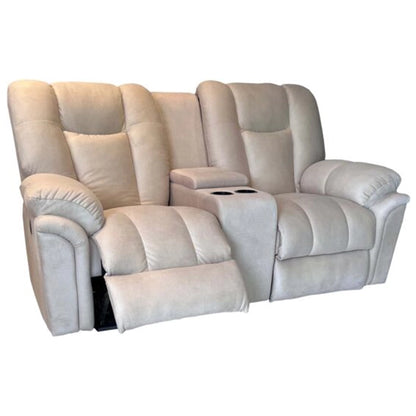 Hunky 2 Seater Velvet Touch Electric Recliner Sofa with Cup Holder