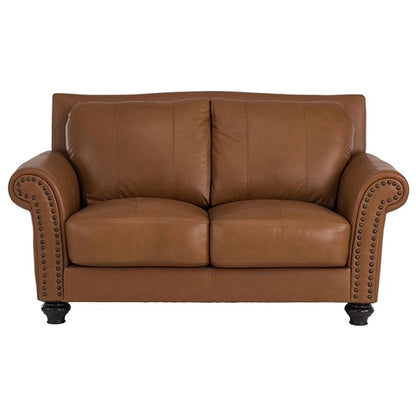 Hunky Modern leatherette Rolled Arm 2 Seater Sofa Set With Wooden Frame