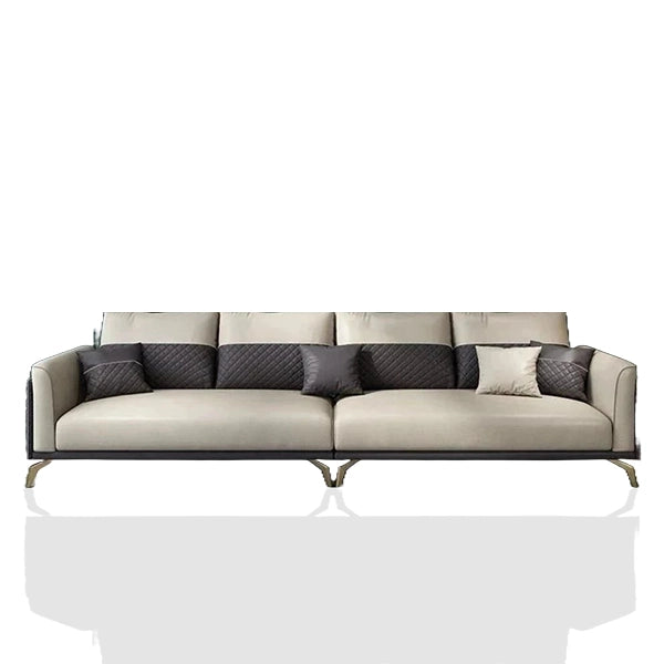 Hunky leatherette Modern Sofa Set with Stainless Steel Legs