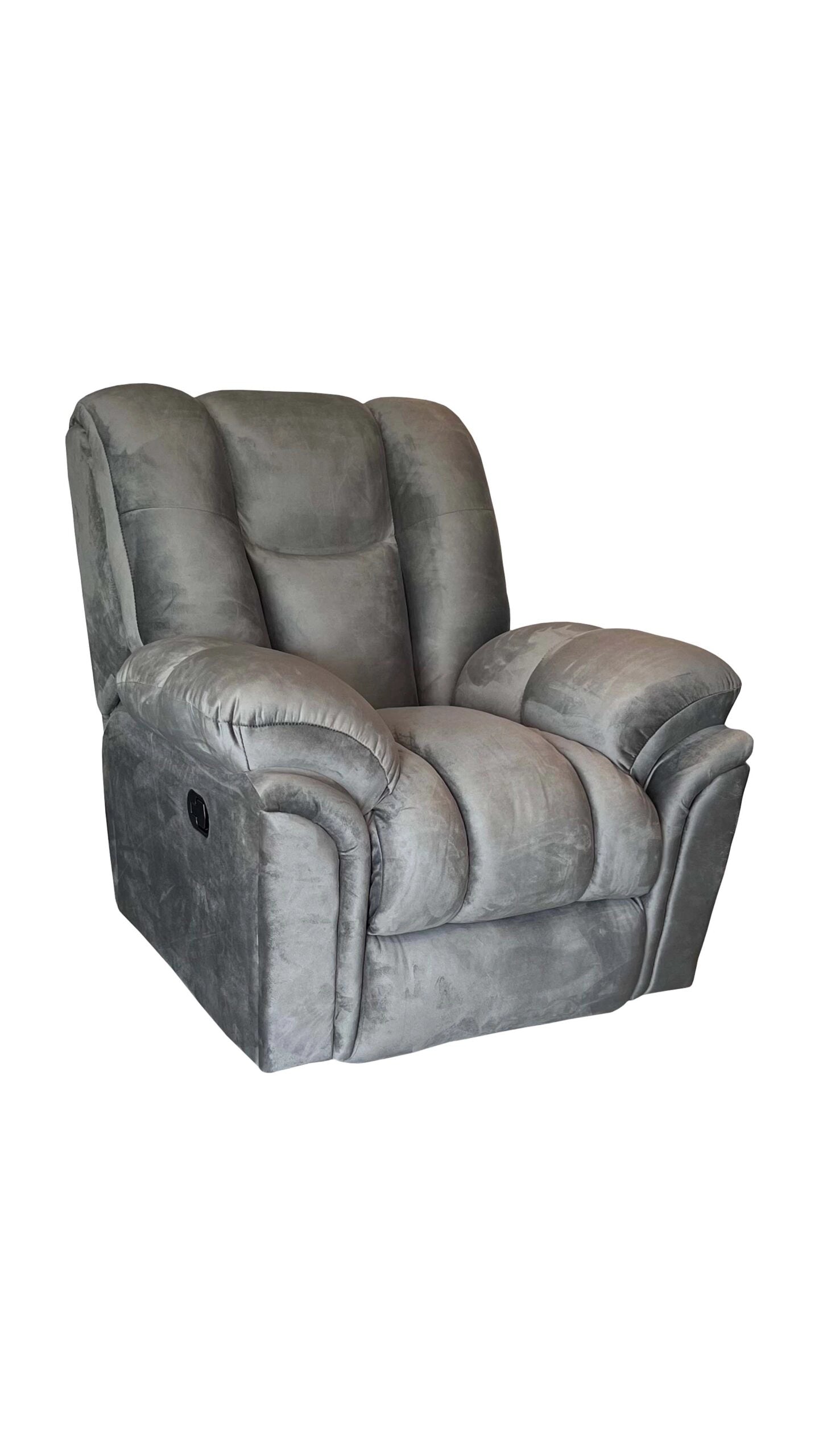 Hunky Fabric Manual Recliner ( Finish Colour - Grey , DIY( Do-It-Yourself) )
