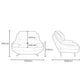 Hunky 3 Seater Modern Leatherette Sofa Set With Wooden Frame and Metal Legs