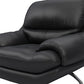 Hunky 3 Seater Modern Leatherette Sofa Set With Wooden Frame and Metal Legs