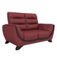 Hunky Leatherette Stylish 3 Seater Sofa Set With Wooden Frame and Wooden Legs