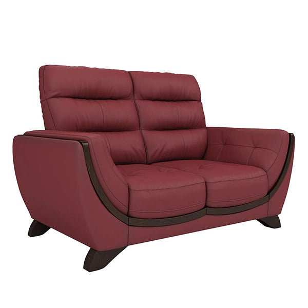 Hunky Leatherette Stylish 3 Seater Sofa Set With Wooden Frame and Wooden Legs