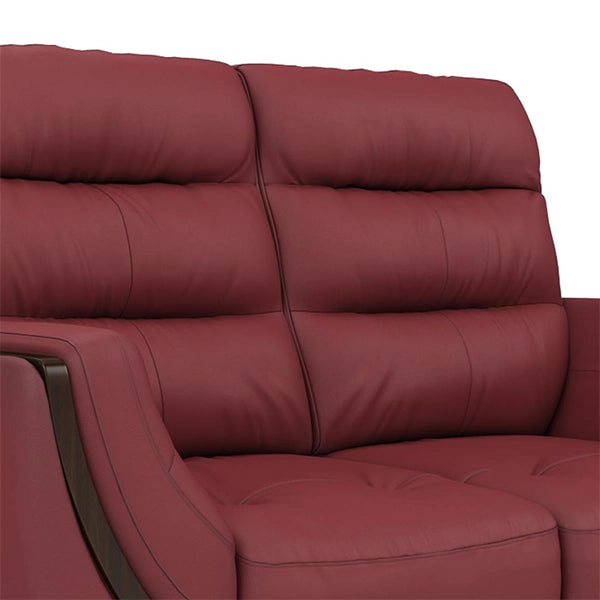 Hunky Leatherette Stylish 3 Seater Sofa Set With Wooden Frame and Wooden Legs