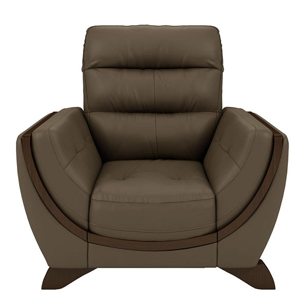 Hunky Leatherette Stylish 3 Seater Sofa Set With Wooden Frame and Wooden Legs