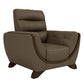 Hunky Leatherette Stylish 3 Seater Sofa Set With Wooden Frame and Wooden Legs