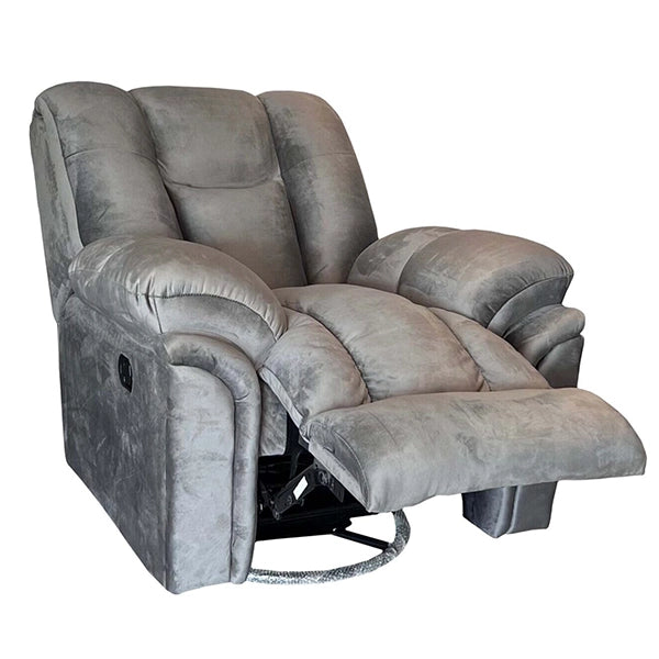 Hunky Ultra Soft Cushioned Velvet Manual Recliner Sofa
