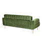 Hunky Modern Chesterfield Style Sofa Set with Stainless Steel legs