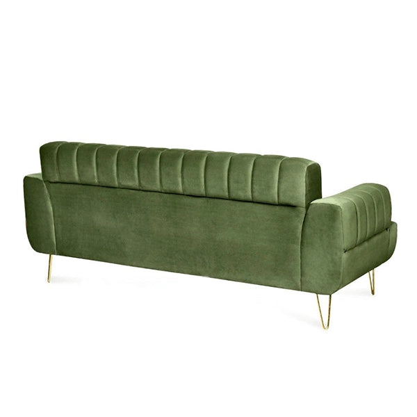 Hunky Modern Chesterfield Style Sofa Set with Stainless Steel legs