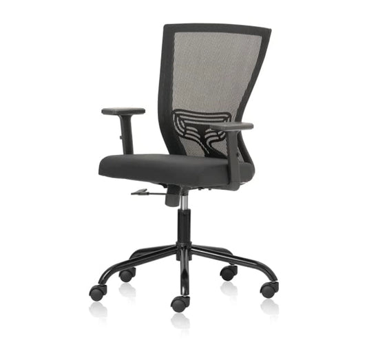 Hunky Reflex Medium Back Ergonomic Chair With 2D Adjustable Arm | 3 Years Warranty