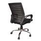 Hunky Ergonomic Medium Back Office Chair: Adjustable Height, Linen Fabric, and Chrome Base
