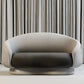 Hunky Premium Curved Suede fabric leatherette Sofa Set With Stainless Steel Legs