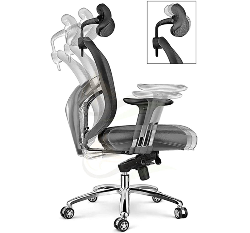 Hunky Panasha High Back Office Ergonomic Chair With Adjustable Height & Adjustable ArmRest | 3 Years Warranty