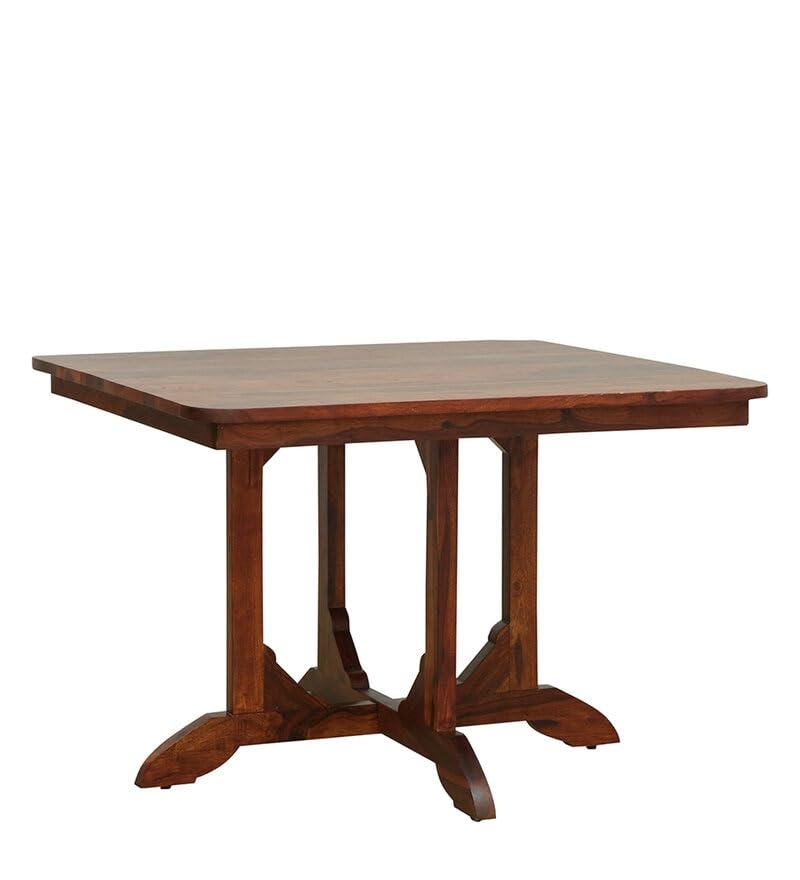 Hunky Crestia 4 - Seater Sheesham Wood Dining Table Set