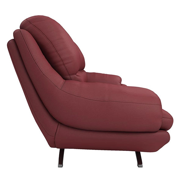 Hunky 3 Seater Modern Leatherette Sofa Set With Wooden Frame and Metal Legs
