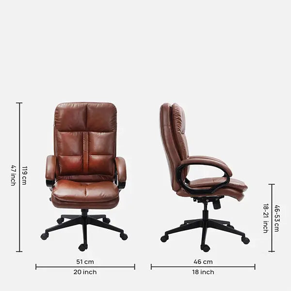 Hunky High Back Leatherette Office Executive Boss Chair/ Director Chair