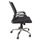 Hunky Ergonomic Medium Back Office Chair: Adjustable Height, Linen Fabric, and Chrome Base