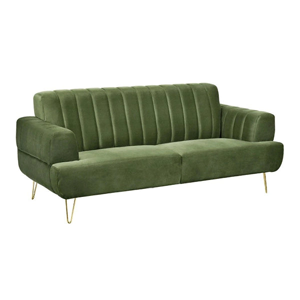 Hunky Modern Chesterfield Style Sofa Set with Stainless Steel legs