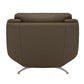Hunky 3 Seater Modern Leatherette Sofa Set With Wooden Frame and Metal Legs