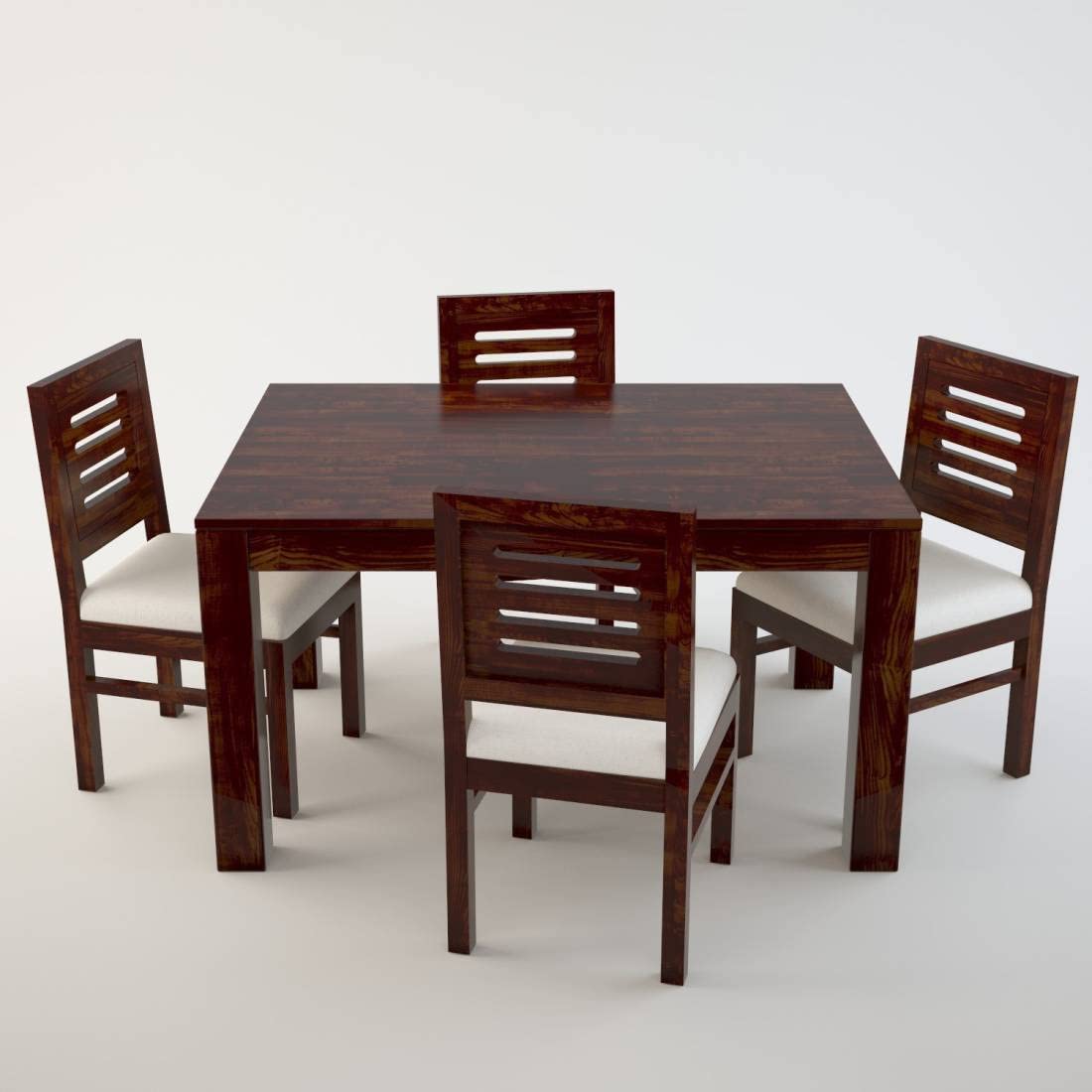 Hunky Luxora 4 - Seater Sheesham Wood Dining Table Set