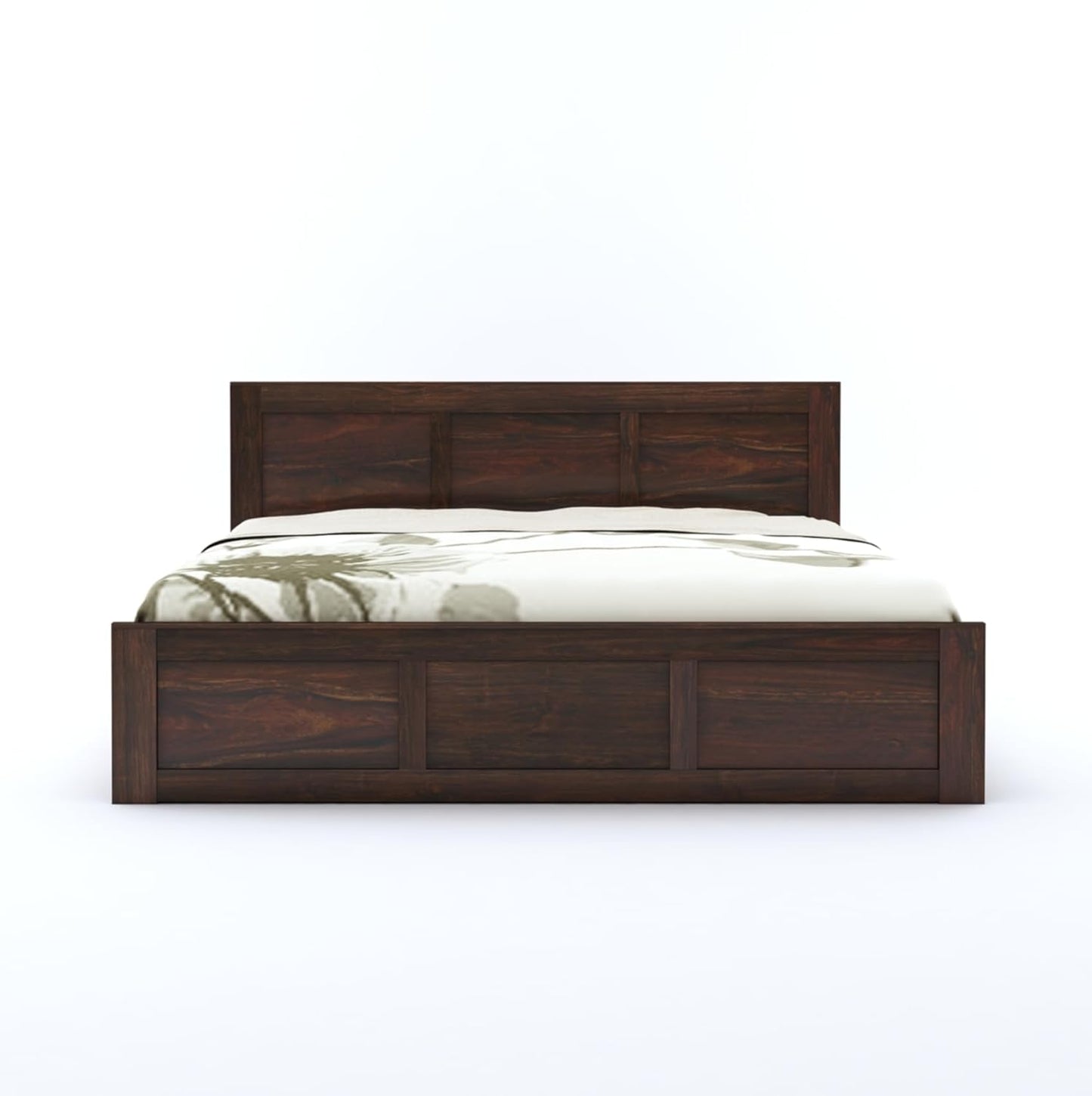 Hunky Saturn Sheesham Box Bed With Storage Saturnwood Bedroom Double Cot ( Finish Colour - Dark Brown , Delivery Condition - DIY(Do-It-Yourself) (Copy)