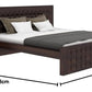 Hunky Solid Sheesham Wood Queen Size Bed for Bedroom Without Storage | Wooden Double Bed for Living Room & Home | Platform Bed Cot Furniture (Walnut Finish)