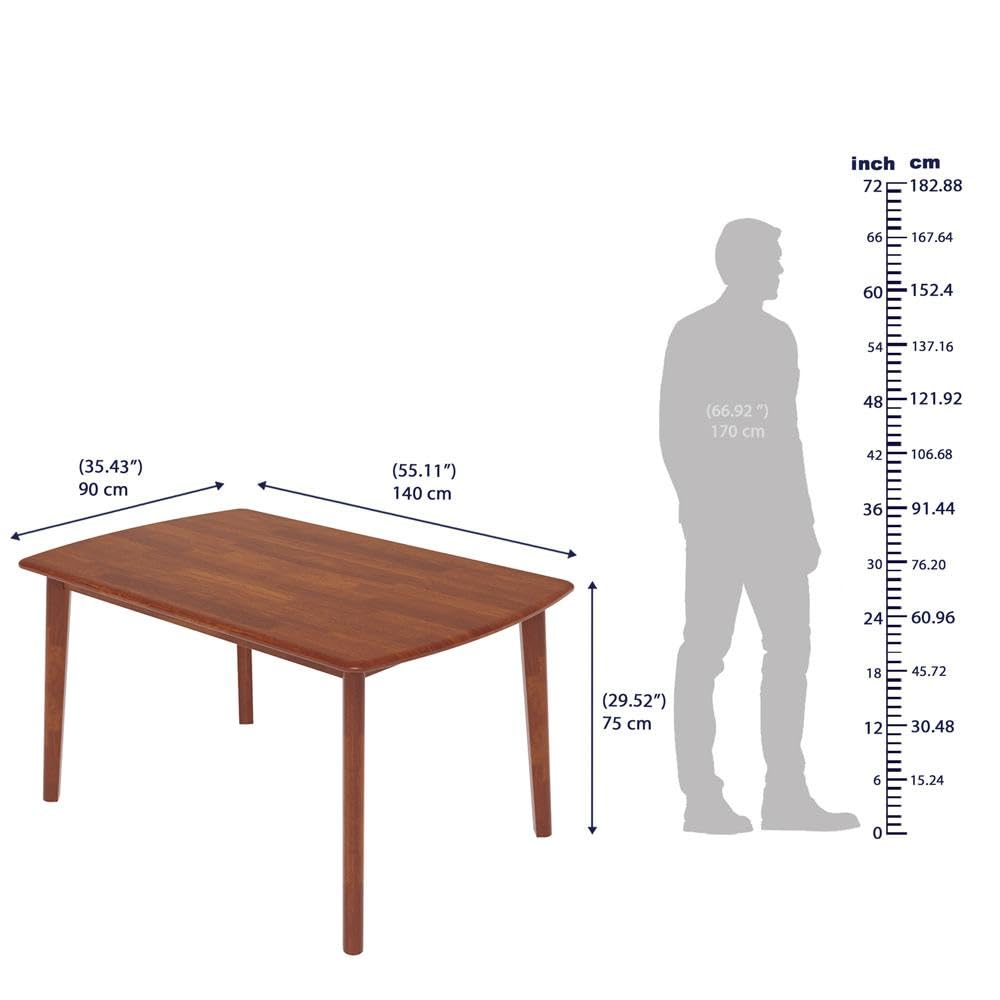 Hunky GrandWood 4-Seater Dining Table Set (Teak Finish)