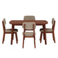 Hunky GrandWood 4-Seater Dining Table Set (Teak Finish)