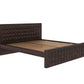Hunky Solid Sheesham Wood Queen Size Bed for Bedroom Without Storage | Wooden Double Bed for Living Room & Home | Platform Bed Cot Furniture (Walnut Finish)