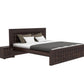 Hunky Solid Sheesham Wood Queen Size Bed for Bedroom Without Storage | Wooden Double Bed for Living Room & Home | Platform Bed Cot Furniture (Walnut Finish)