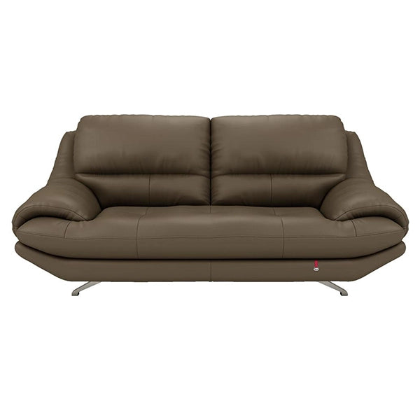 Hunky 3 Seater Modern Leatherette Sofa Set With Wooden Frame and Metal Legs