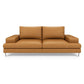 Hunky leatherette 3 Seater Sofa Set with Wooden Frame, Stainless Steel Legs and 2 USB Ports