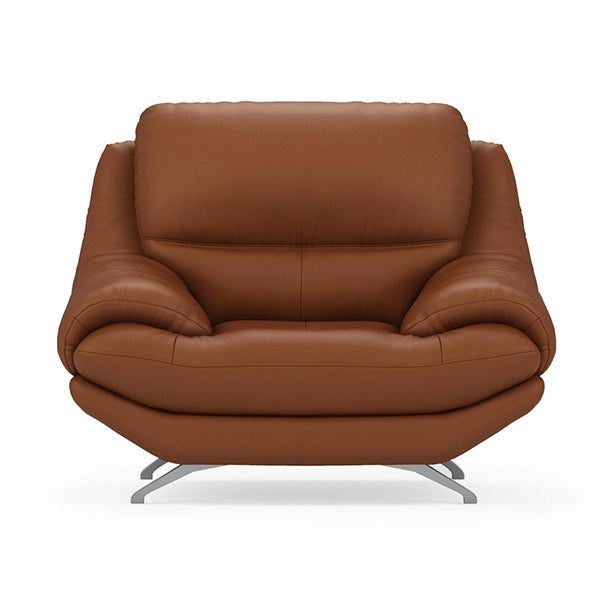 Hunky 3 Seater Modern Leatherette Sofa Set With Wooden Frame and Metal Legs