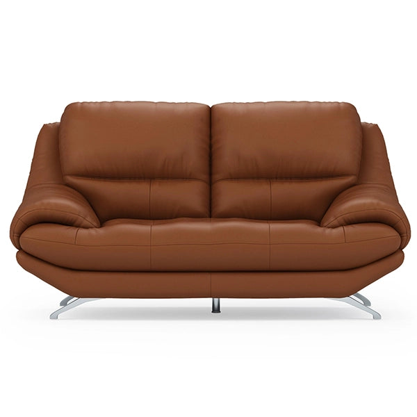 Hunky 3 Seater Modern Leatherette Sofa Set With Wooden Frame and Metal Legs
