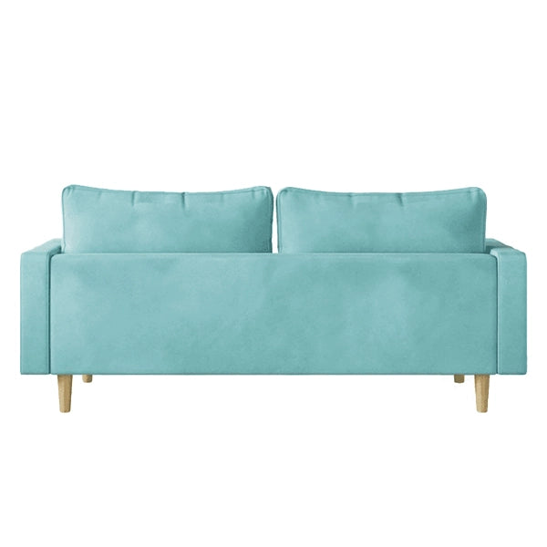 Hunky Modern Luxurious Suede Fabric Sofa Set with Wooden Legs