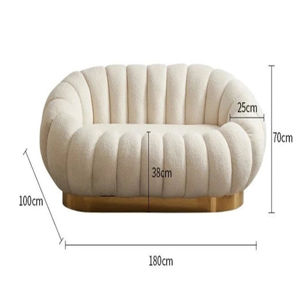 Hunky Stylish Modern sofa Set with Towel Suede Fabric