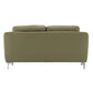 Hunky Premium Leatherette 3 seater sofa Set with wooden Frame and chrome base
