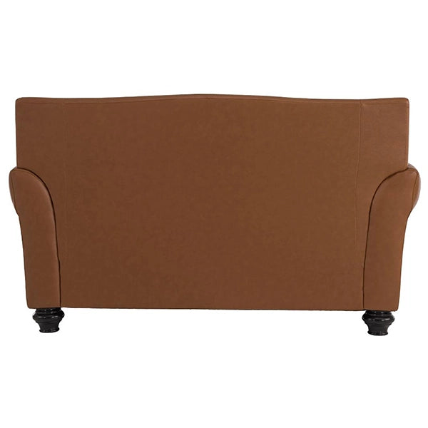 Hunky Modern leatherette Rolled Arm 2 Seater Sofa Set With Wooden Frame