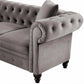 Hunky Luxury Modern Chesterfield Sofa Set with Pine Wood legs