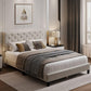 Hunky King Size Upholstered Bed | Fabric Cushioned Platform Bed for Modern Bedrooms