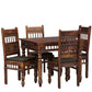 Hunky Midnight Dine 4- Seater Sheesham Wood Dining Table Set