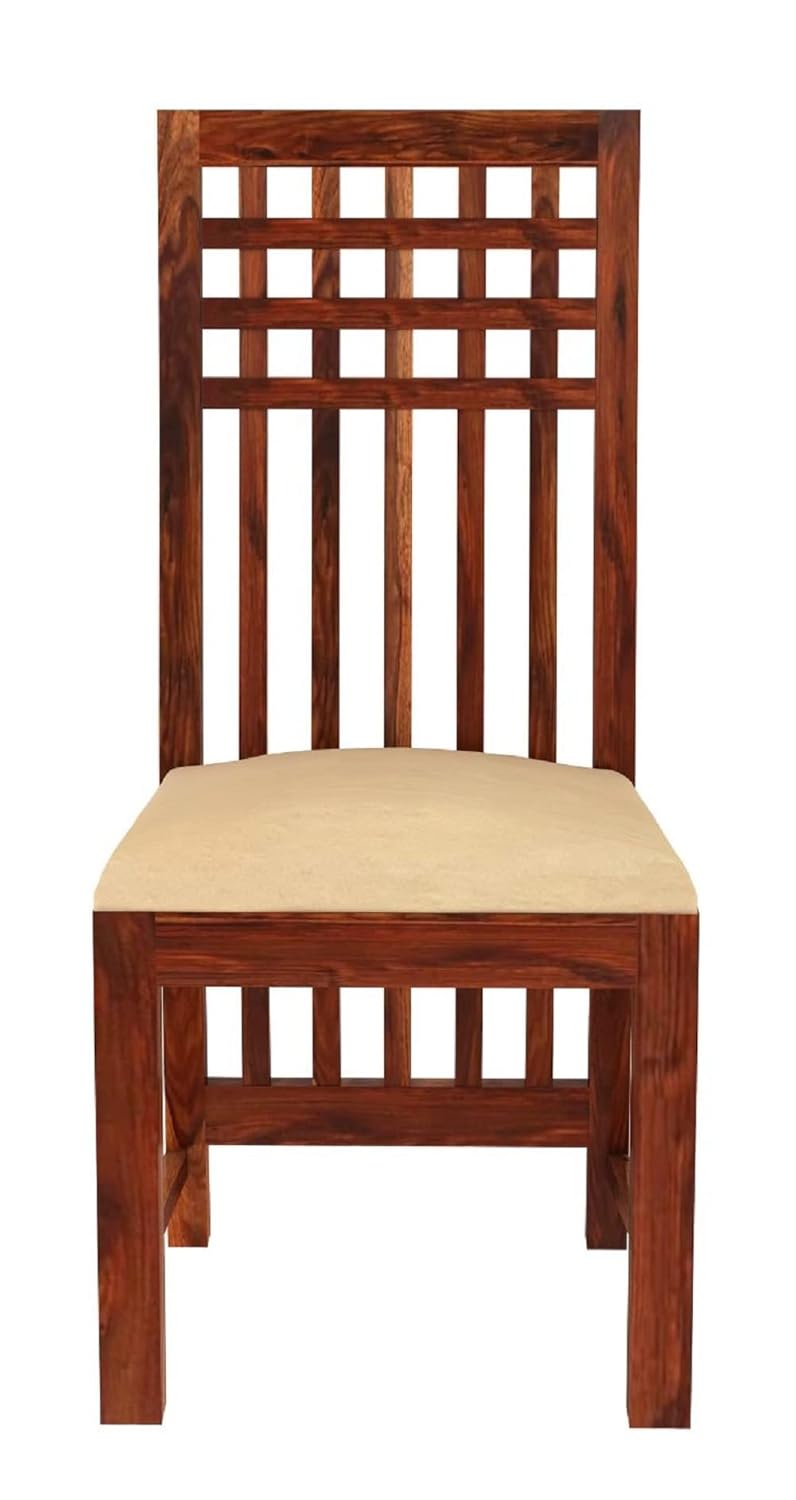 Hunky Golden Woodline 6 - Seater Sheesham Wood Dining Table Set