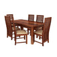 Hunky Golden Woodline 6 - Seater Sheesham Wood Dining Table Set