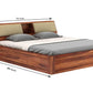 Hunky Sheesham Wood King Size Storage Bed – Wooden Double Bed for Bedroom & Living Room