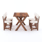 Hunky Stonehaven 4 - Seater Solid Wood Dining Table Set (Stonehaven Finish)