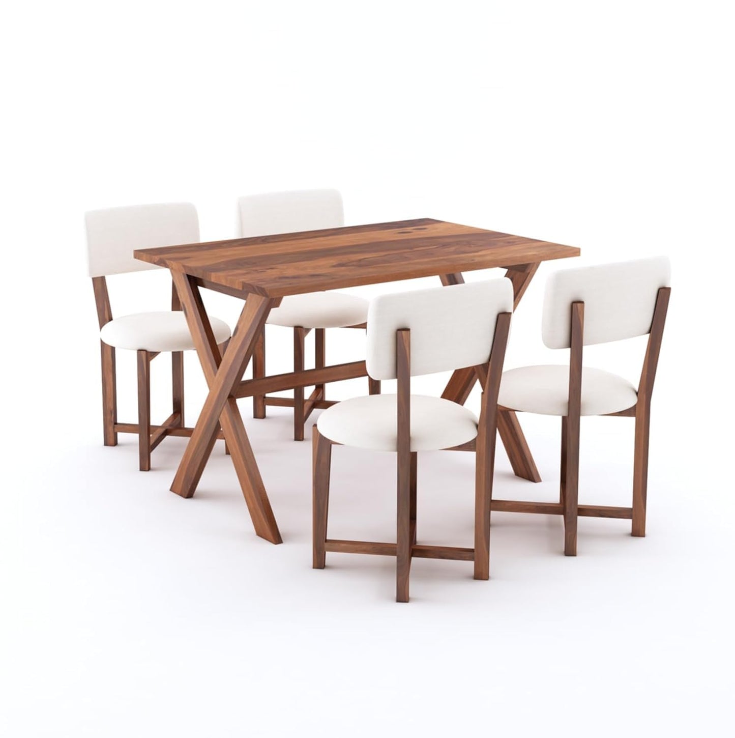 Hunky Stonehaven 4 - Seater Solid Wood Dining Table Set (Stonehaven Finish)