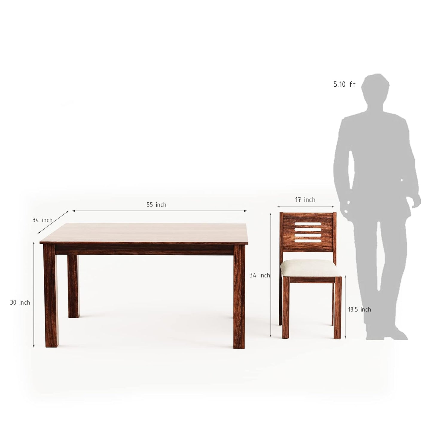 Hunky Woodfinity 6 - Seater Dining Table Set