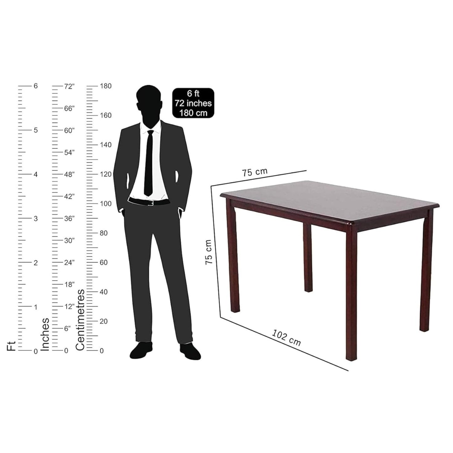 Hunky Valencia Prime 4 - Seater  Sheesham Wood Dining Table Set